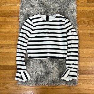Zara Cropped Striped Shirt